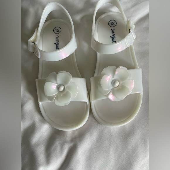 Cat & Jack Other - Cat & Jack Iridescent White Kids Sandals